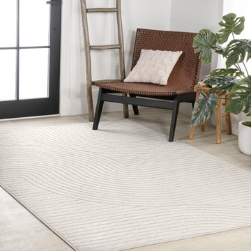 Skagen Minimalist Curve Geometric Area Rug